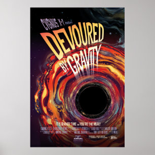 Devoured By Gravity Halloween Hole Black Horror Poster