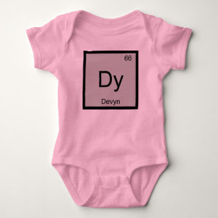 Devyn Name Chemistry Element Periodic Table Baby Bodysuit