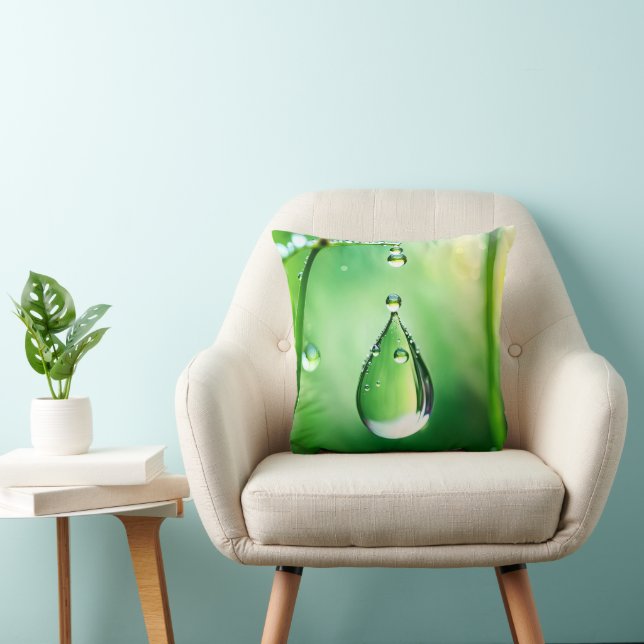 Dew Drop On Grass Stem Cushion (Chair)