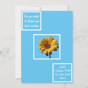 Dew Drops Daisy Wedding Invitation