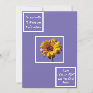 Dew Drops Daisy Wedding Invitation