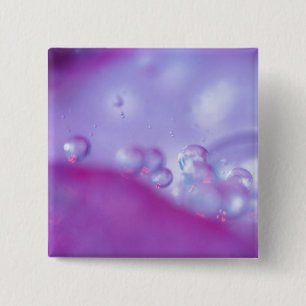 Dew drops on flower petal abstract. Credit as: 15 Cm Square Badge