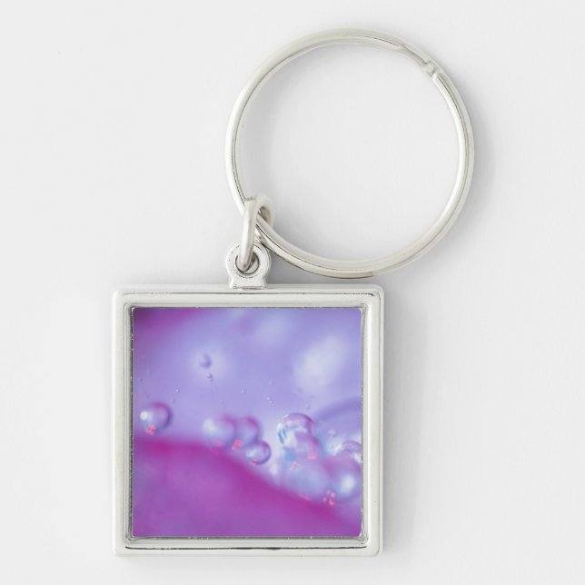 Dew drops on flower petal abstract. Credit as: Key Ring (Front)