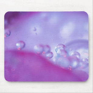 Dew drops on flower petal abstract. Credit as: Mouse Pad