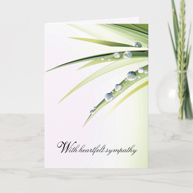 Dew Drops Sympathy Card (Front)