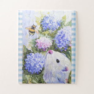 DEW FERRET HYDRANGEAS AND BEE PUZZLE