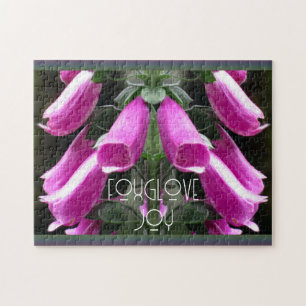 Dew Kissed Pink Foxgloves Blooms Jigsaw Puzzle
