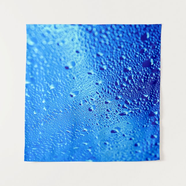 Dew wet glass background window tapestry (Front)