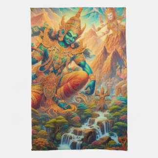 Dewa di Lembah Surgawi Tea Towel