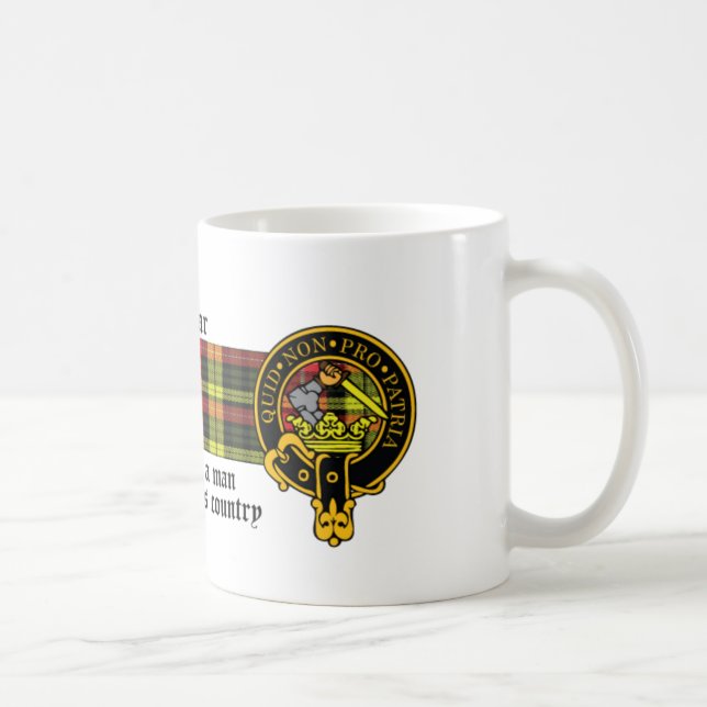 Dewar Scottish crest and Tartan mug (Right)