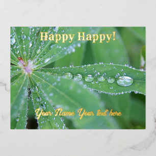 Dewdrop Foil Holiday Postcard