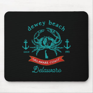 Dewey Beach Delaware Crab Fishing Vacation Souveni Mouse Pad