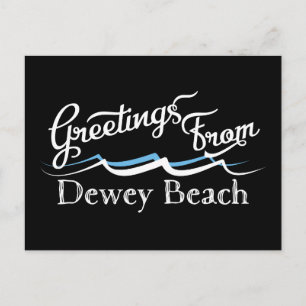 Dewey Beach Water Waves Postcard