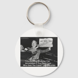 Dewey Beats Truman Funny Gifts Tees Buttons Etc Key Ring