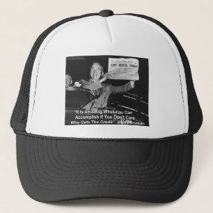 Dewey Beats Truman Funny Gifts Tees Buttons Etc Trucker Hat