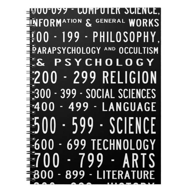 Dewey Decimal Notebook (Front)