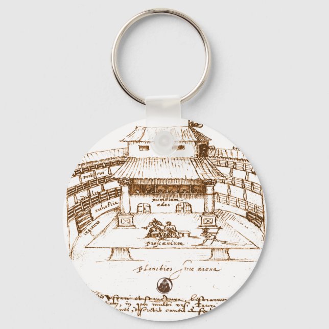 DeWitt's Swan Theatre Sketch Key Ring (Front)