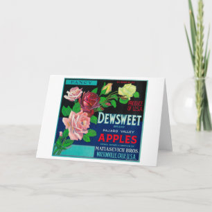 Dewsweet Apple Crate LabelWatsonville, CA Card