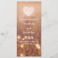 Dewy Grass Rustic Wedding programs