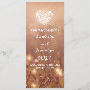 Dewy Grass Rustic Wedding programs