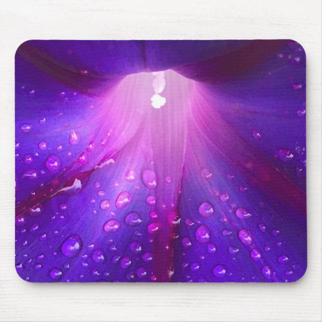 Dewy Morning Glory Close-up Mouse Pad (Front)
