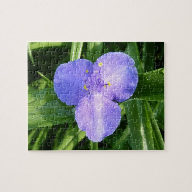 Dewy Trillium Spring Wildflower Jigsaw Puzzle (Horizontal)
