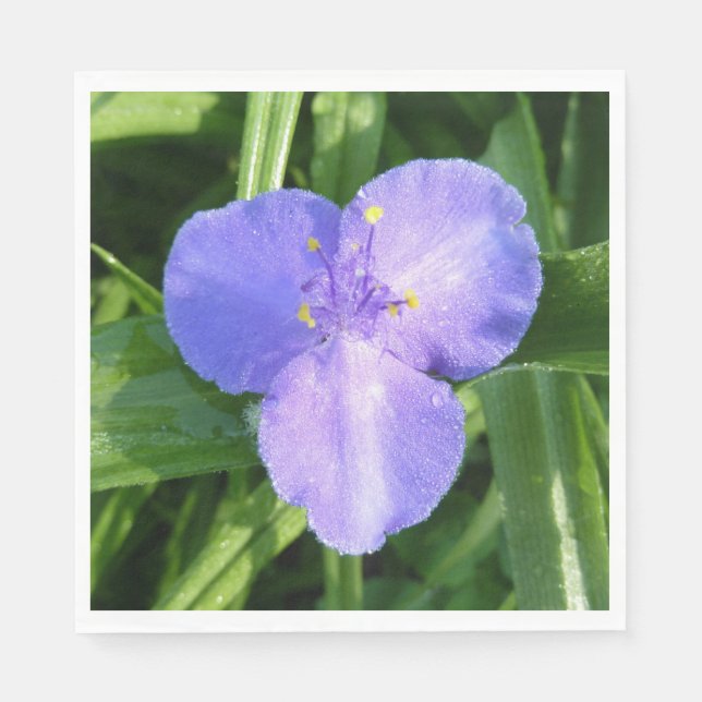 Dewy Trillium Spring Wildflower Napkin (Front)