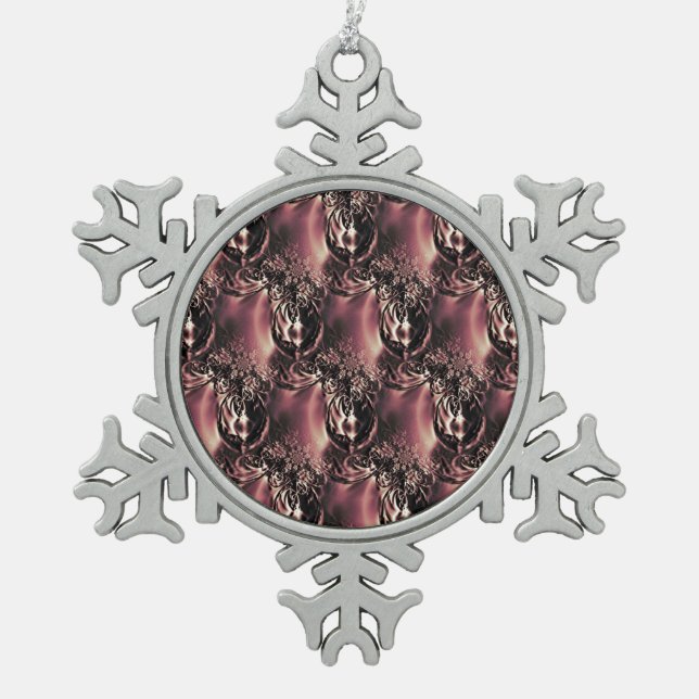 Dex Snowflake Pewter Christmas Ornament (Front)