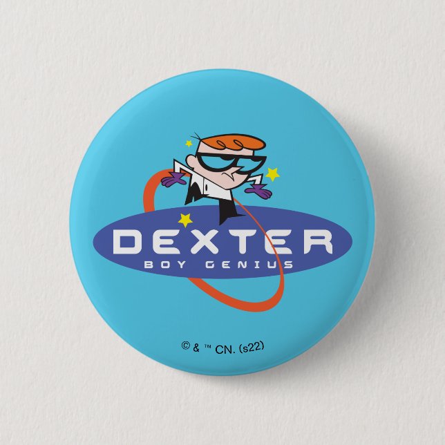 Dexter "Boy Genius" 6 Cm Round Badge (Front)