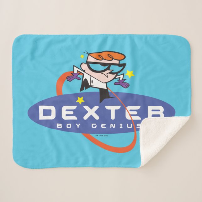 Dexter "Boy Genius" Sherpa Blanket (Front (Horizontal))