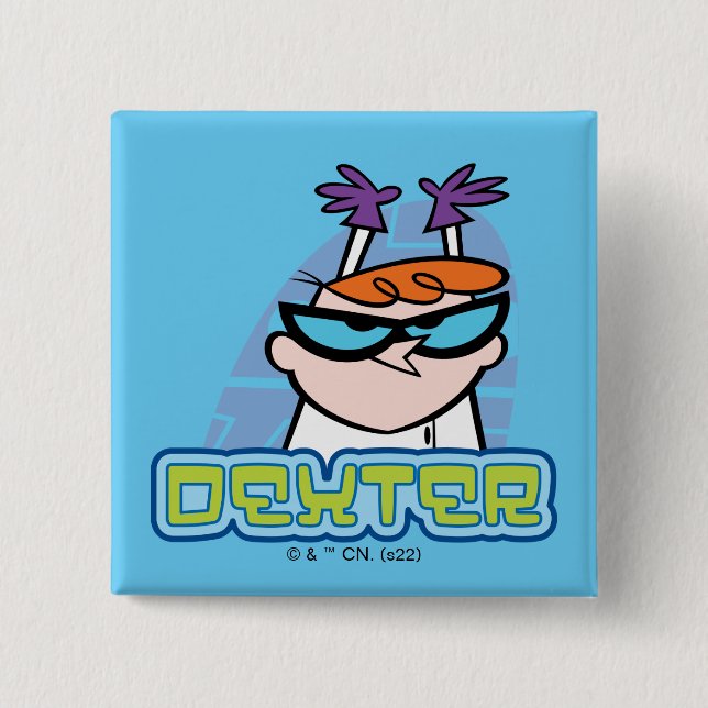 Dexter Character Name Graphic 15 Cm Square Badge (Front)