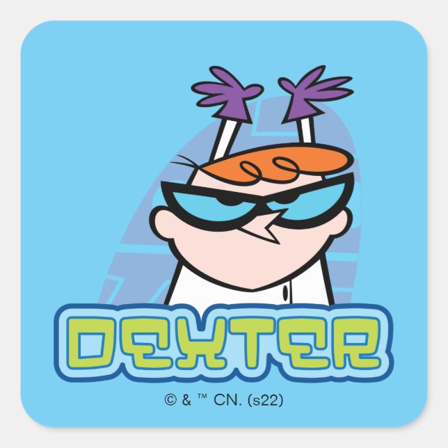 Dexter Character Name Graphic Square Sticker (Front)