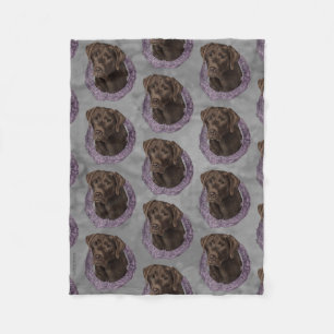 Dexter - Chocolate Lab Fleece Blanket