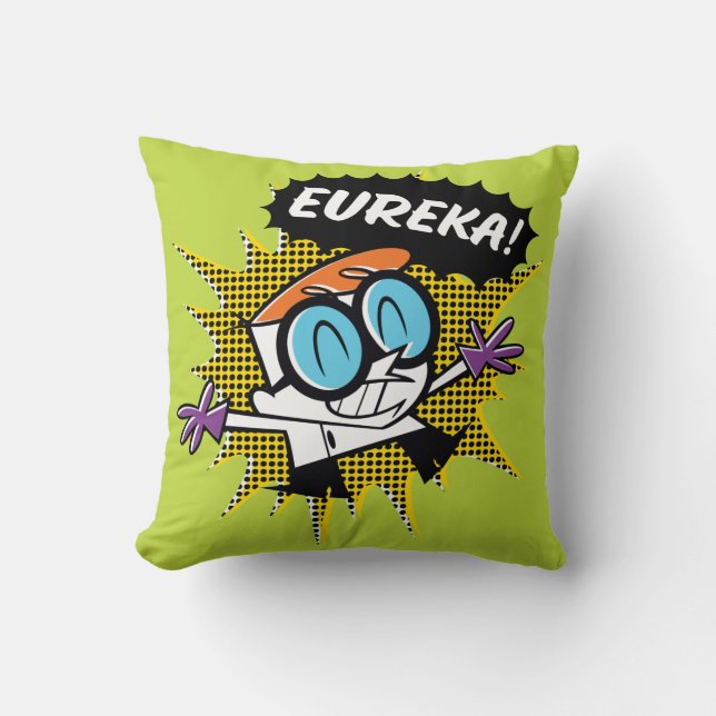 Dexter "Eureka!" Halftone Callout Graphic Cushion (Front)
