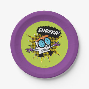 Dexter "Eureka!" Halftone Callout Graphic Paper Plate