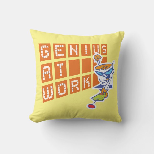 Dexter "Genius At Work" Cushion (Front)