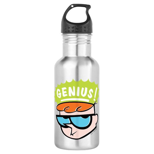 Dexter "Genius" Callout Graphic 532 Ml Water Bottle (Front)