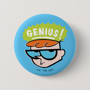 Dexter "Genius" Callout Graphic 6 Cm Round Badge