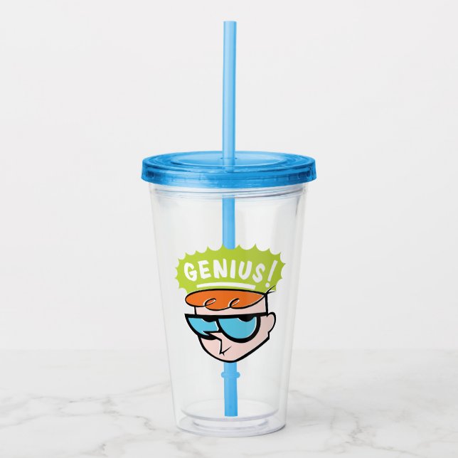 Dexter "Genius" Callout Graphic Acrylic Tumbler (Front)