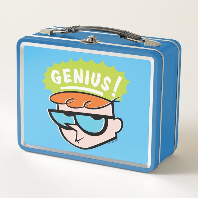 Dexter "Genius" Callout Graphic Metal Lunch Box (Front)