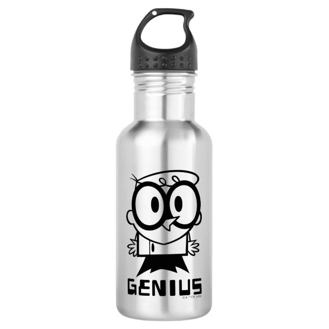 Dexter "Genius" Outline Graphic 532 Ml Water Bottle (Front)