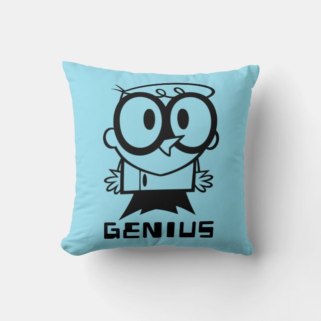 Dexter "Genius" Outline Graphic Cushion (Front)