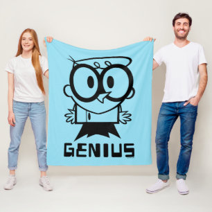 Dexter "Genius" Outline Graphic Fleece Blanket