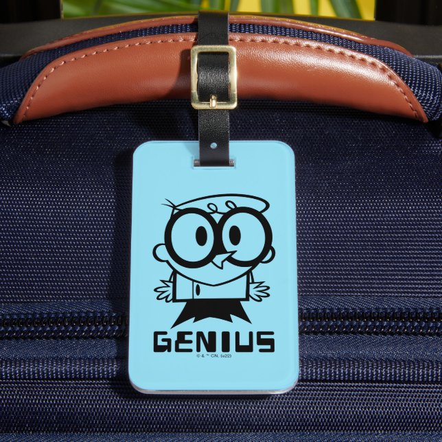 Dexter "Genius" Outline Graphic Luggage Tag (Front Insitu 2)