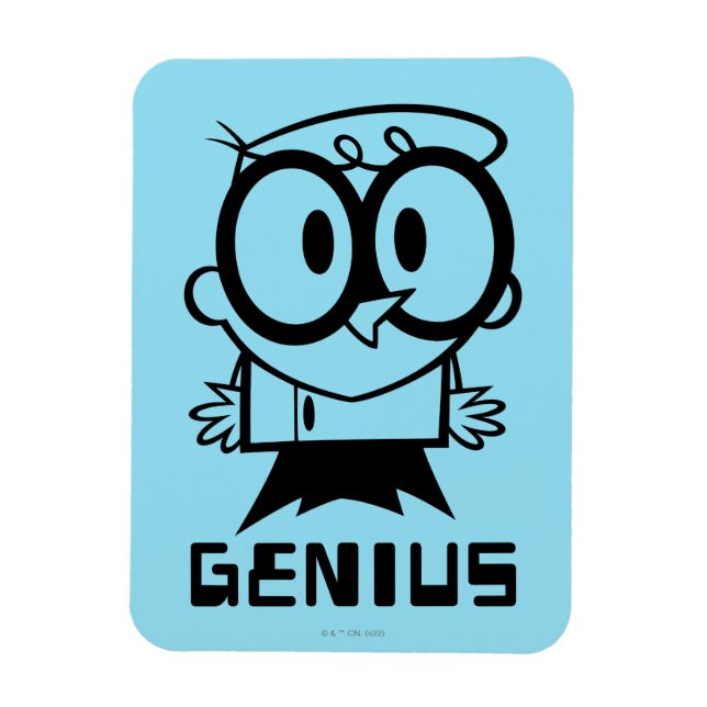Dexter "Genius" Outline Graphic Magnet (Vertical)