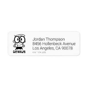 Dexter "Genius" Outline Graphic Return Address Label