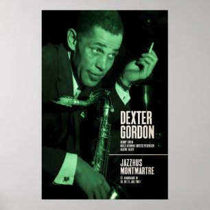 Dexter Gordon jazz poster - Live at Jazzhus