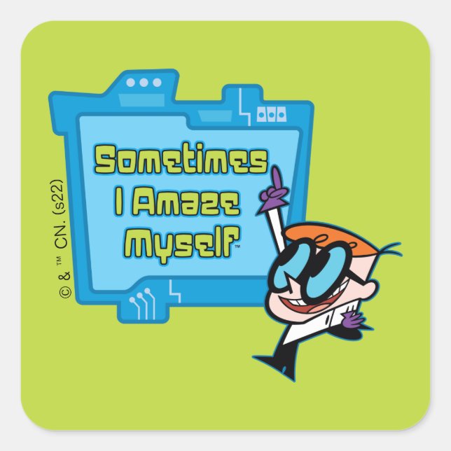 Dexter - Sometimes I Amaze Myself Square Sticker (Front)