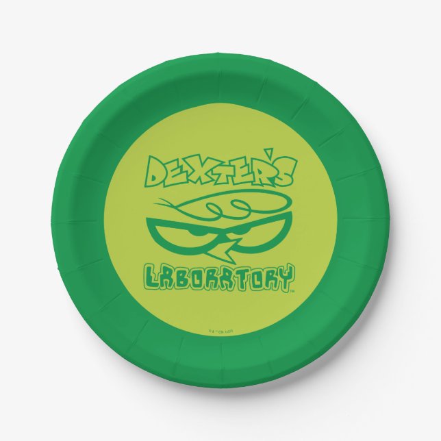 Dexter's Laboratory Face Logo Paper Plate (Front)