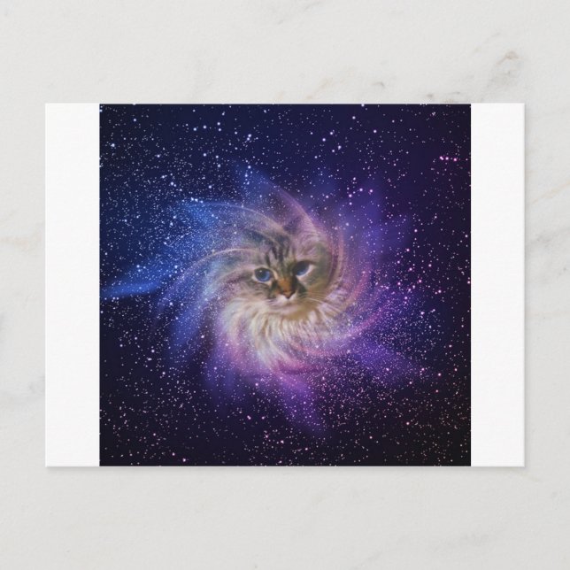 Deziz World Signature Purple Nebula Photo Postcard (Front)